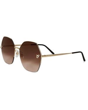 Cartier Ct0332S Oversized Sunglasses - Brown