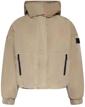 DKNY Hooded Os Jacket - Natural