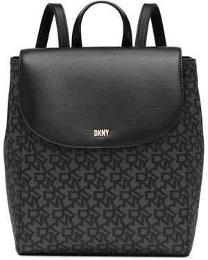 DKNY Bryant Park Sutton Leather Backpack - Black