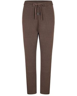 Fear Of God Lounge Trousers Open Hem Fleece Jogging Bottoms - Brown