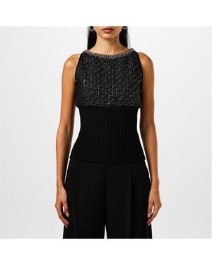 Giambattista Valli Giambat Boucl Knt Tp - Black