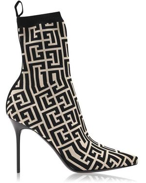 Balmain Skye Mono Boot - Black
