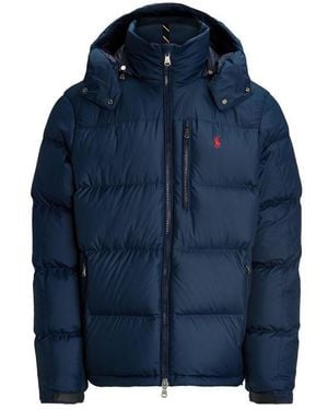 Polo Ralph Lauren El Cap Water Resistant Duck Down Detachable Hood Short Puffer Jacket - Blue
