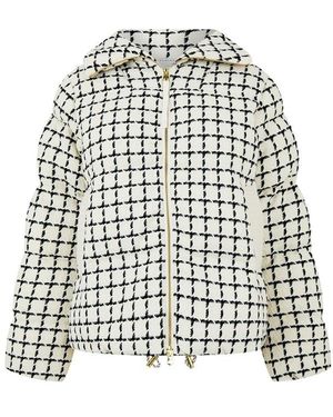 Varley Eugene Check Short Puffer Jacket - Black