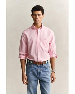 GANT Regular Fit Poplin Shirt - Red