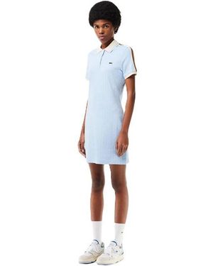 Lacoste Ef1676 Collared Neck Mini T-Shirt Dress - Blue