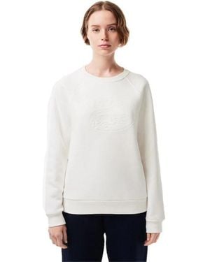 Lacoste Crew Sweatshirt - White