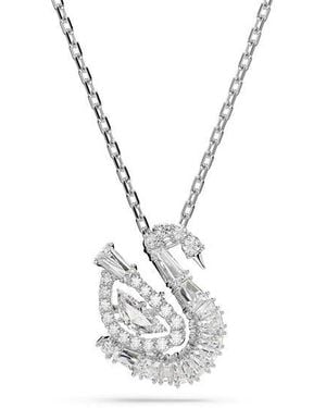 Swarovski Swan Pendant - White