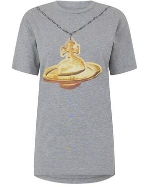 Vivienne Westwood Viv Orb Tee Ld64 - Grey