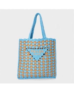 Prada Raffia Bicol - Blue