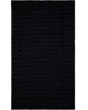 HUGO Font Beach Towel - Black