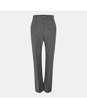 McQueen Tailored Stretch Cigarette Trousers - Grey