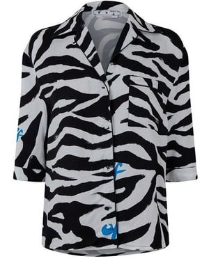 Off-White c/o Virgil Abloh Zebra Pyjama Shirt - Black