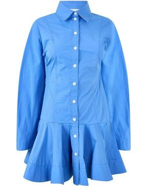 Ganni Mini Shirt Dress - Blue