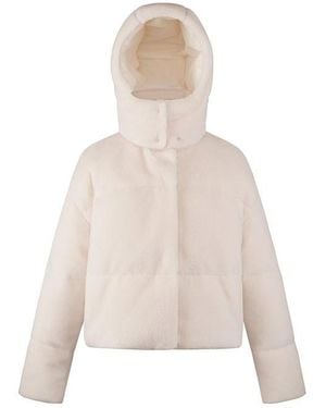 ARCTIC ARMY Quilted Water Resistant Short Puffer Jacket - Natural