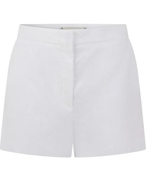 Fendi Linen Tailored Shorts - White