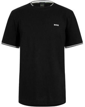BOSS Short Sleeve T-Shirt With Logo Detail (Taul Regular Fit) - Black
