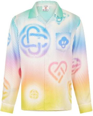 CASABLANCA Long Sleeve Bowling Shirt - Yellow