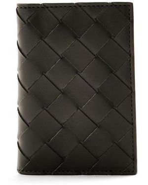 Bottega Veneta Flap Card Holder - Black