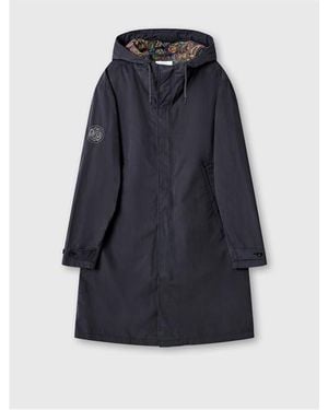 Pretty Green Feltham Military-Inspired Hooded Parka - Blue