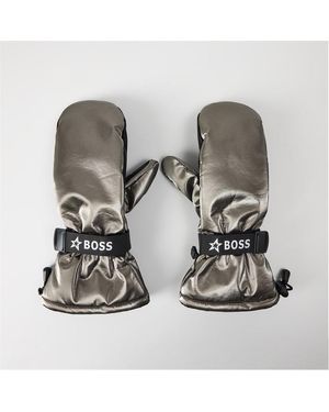 BOSS Insulated Waterproof Ergonomic Ski Gloves - Grey