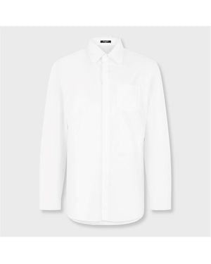 Balmain Emblam Long Sleeve Plain Shirt - White