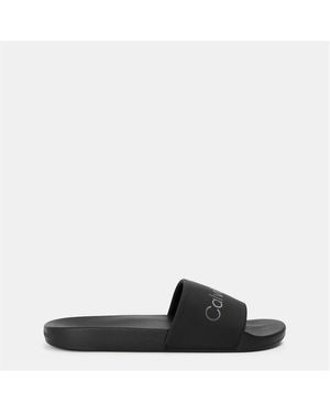 Calvin Klein Logo Sliders - Black