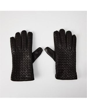 Bottega Veneta Leather Gloves - Black