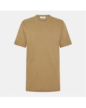 Off-White c/o Virgil Abloh Off Emb Slim Tee - Natural