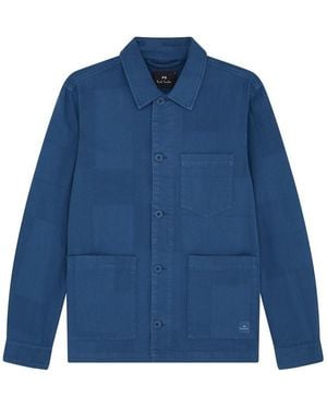 Paul Smith Jacquard Work Overshirt - Blue