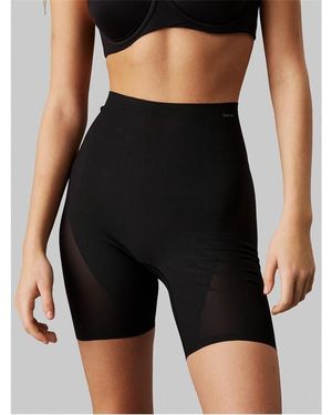 Calvin Klein Sculpt Firm Seamless High-Waisted Control Shorts - Black
