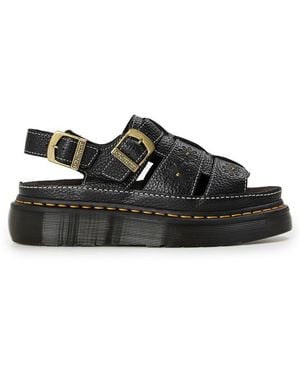 Dr. Martens Wrenlie Open Toe Nappa Leather Fisherman Platform Sandals - Black