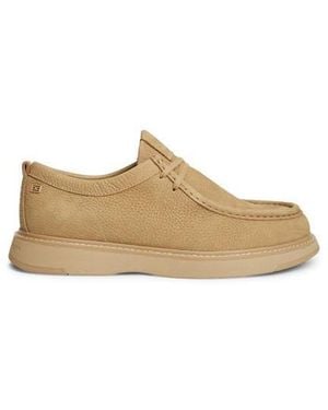 Tommy Hilfiger Comfort Leather Lace-Up Moc-Toe Shoes - Natural