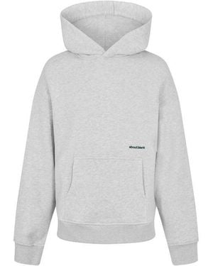 About Blank Box Logo Hoodie - White