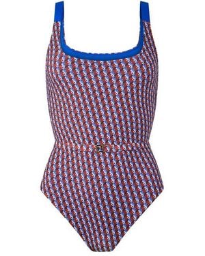 Fendi Micro Scoop Neck Swimsuit - Red