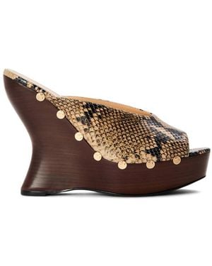 Magda Butrym Wedge Mules - Brown