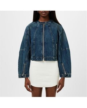 EB DENIM Logan Moto Denim Jacket - Blue
