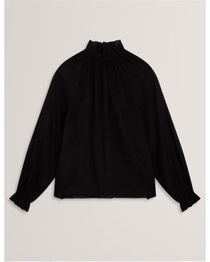 Ted Baker Long Sleeve Blouse - Black