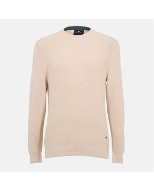 Paul Smith Ps Knit Patch Crew Sn54 - Natural