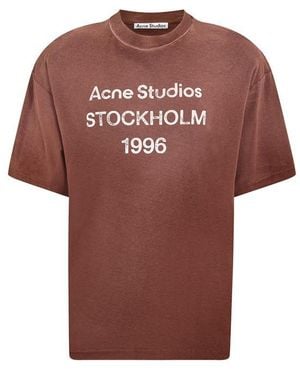 Acne Studios 1996 Logo T-Shirt - Brown