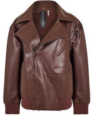 Norma Kamali Moto Bomber Jacket - Brown