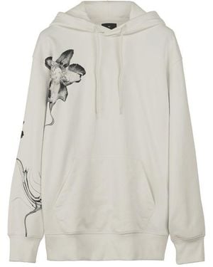 Y-3 Graphic French Terry Hoodie - Grey
