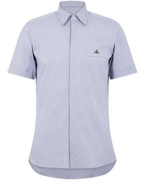 Vivienne Westwood Cotton Classic Saturn Orb Short-Sleeved Shirt - Blue