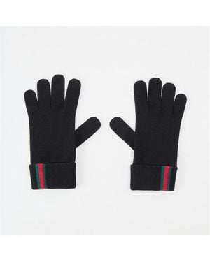 Gucci Ace Fleece Streamlined Fit Gloves - Blue