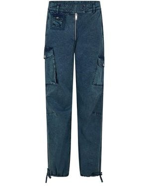 Ganni Cotn Trousers Ld62 - Blue