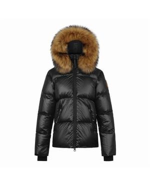 ARCTIC ARMY Puffer Og Hooded Long Sleeve Short Puffer Jacket - Black