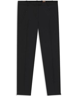 BOSS Anaita5 Straight Leg Trousers - Black