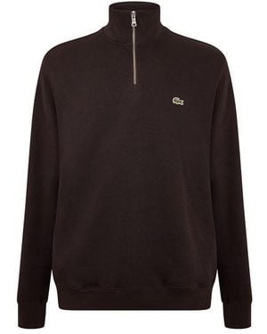 Lacoste Quarter-Zip Fleece Top - Black