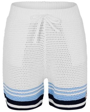CASABLANCA Crochet Woven Tracksuit Shorts - Blue