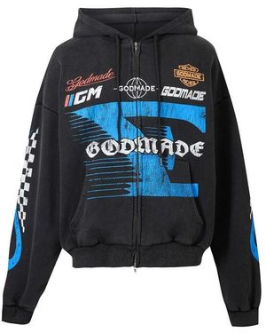 God Made Full Zip Fleece - Blue